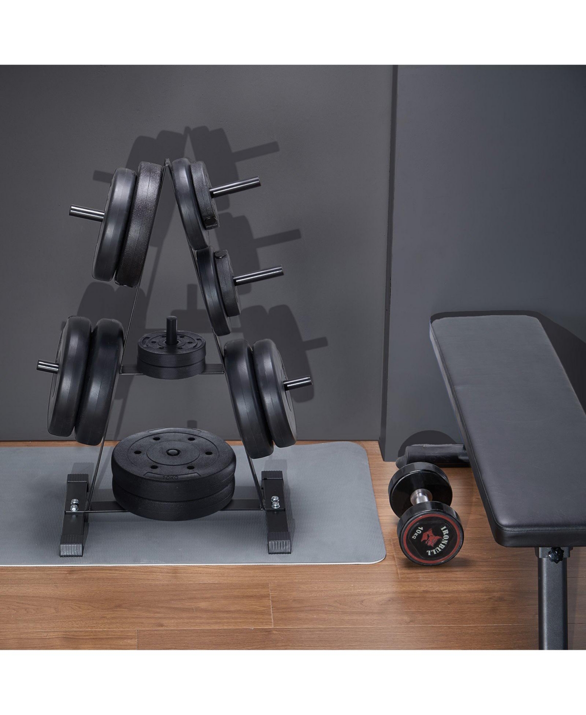 Mecale A Frame Weight Plate Rack for Plates 500 lbs Capacity