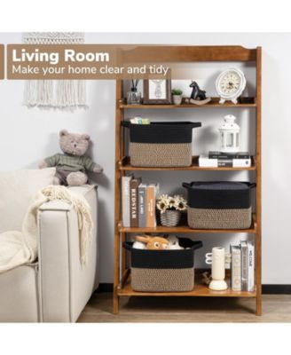 Cube Storage Baskets Woven Closet Organizer Shelf Bins