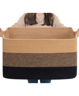 Cube Storage Baskets Woven Closet Organizer Shelf Bins