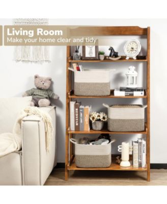 Cube Storage Baskets Woven Closet Organizer Shelf Bins