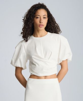 Women's Puff-Sleeve Wrap Tee