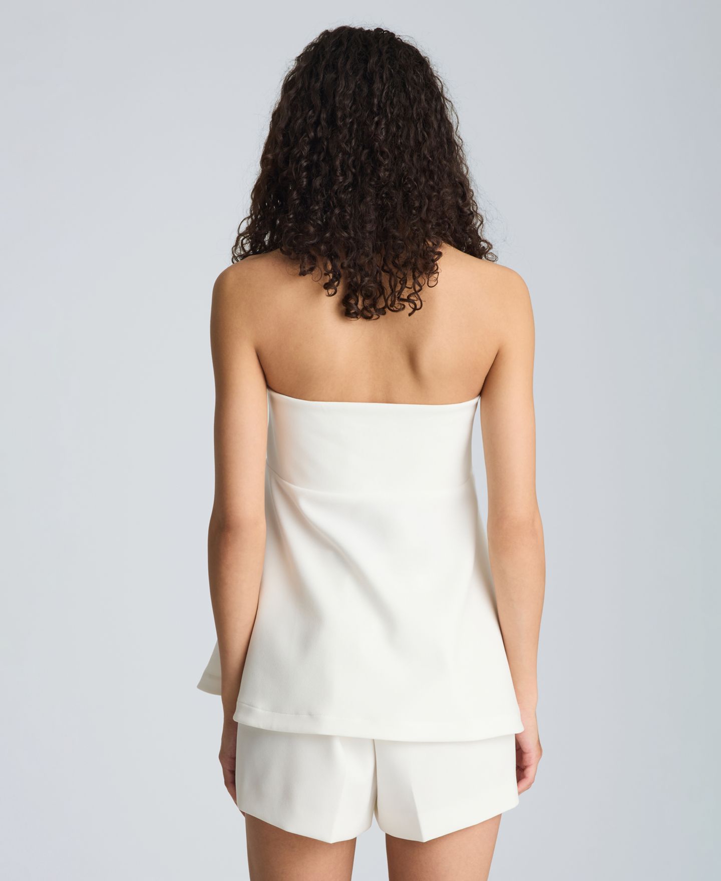 Женский топ Kenneth Cole Strapless Peplum, цвет: Чистый белый — фото 5