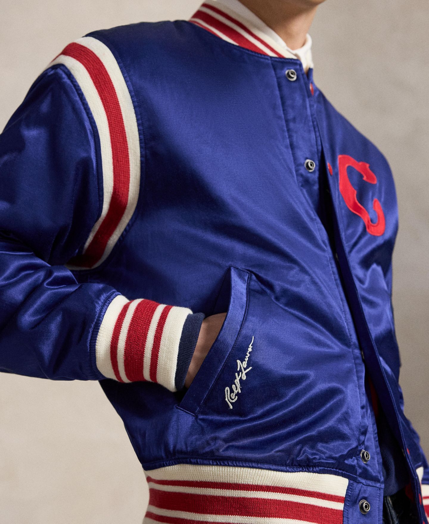 Мужская куртка Polo Ralph Lauren Cubs, цвет: Королевский синий — фото 2