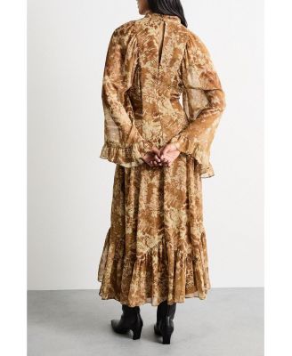 Women's Romantic Chiffon Sleeve Midaxi Dress