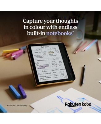 Libra Colour eReader with Notebook SleepCover Case and Stylus Bundle