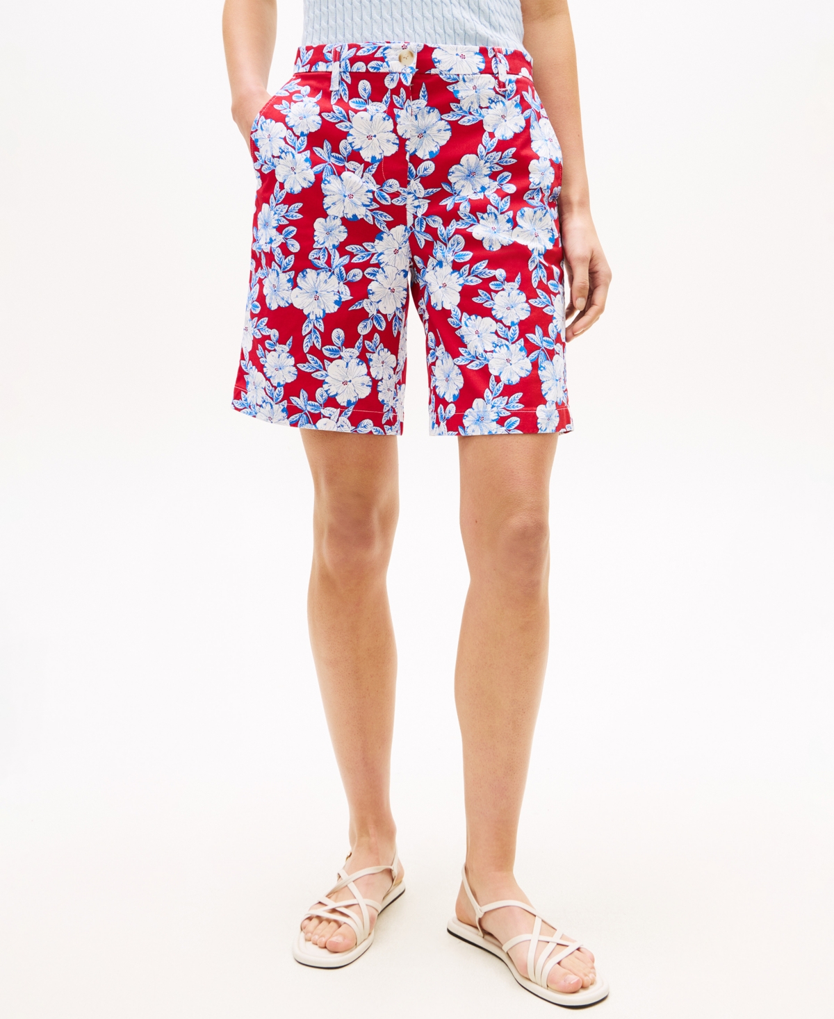 Tommy Hilfiger Women's Twill Slim Straight Shorts