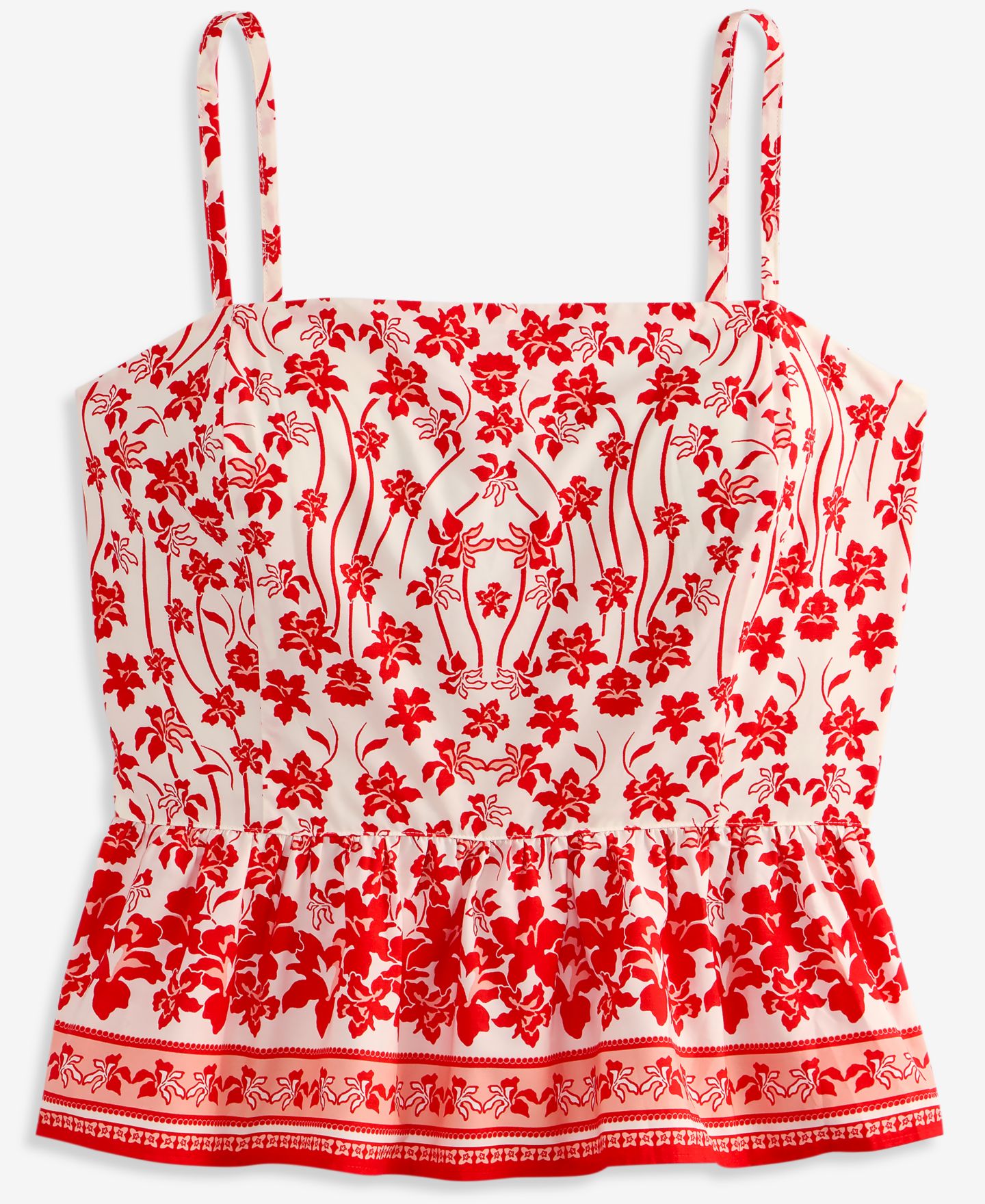 Женский топ On 34th Printed Cotton Tie-Back Peplum, цвет: Комбинированный — фото 6