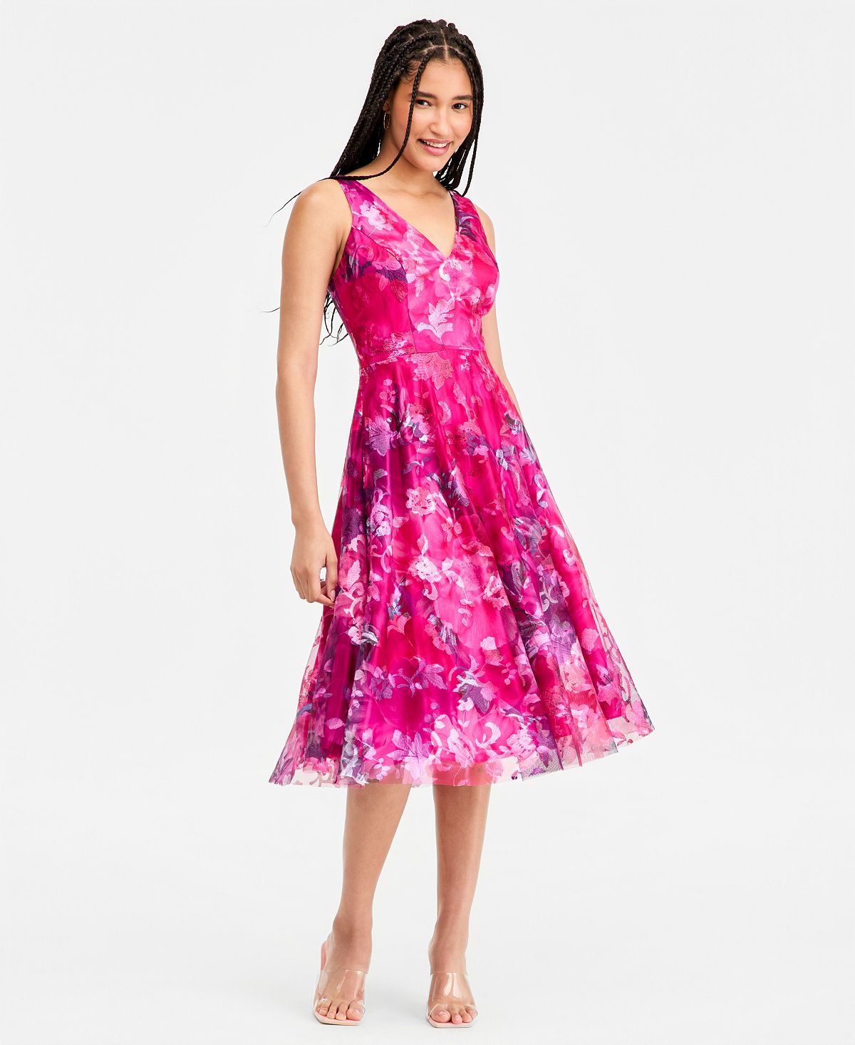 Eliza J Women's Sleeveless V-Neck Dress view 2 — MAYCSS fashion products