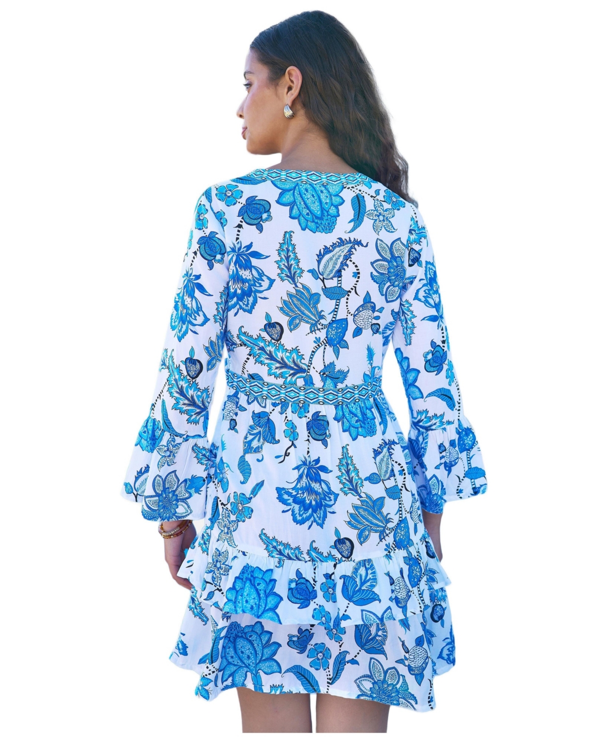 Yumi Women's Floral Beach Tunic Dress