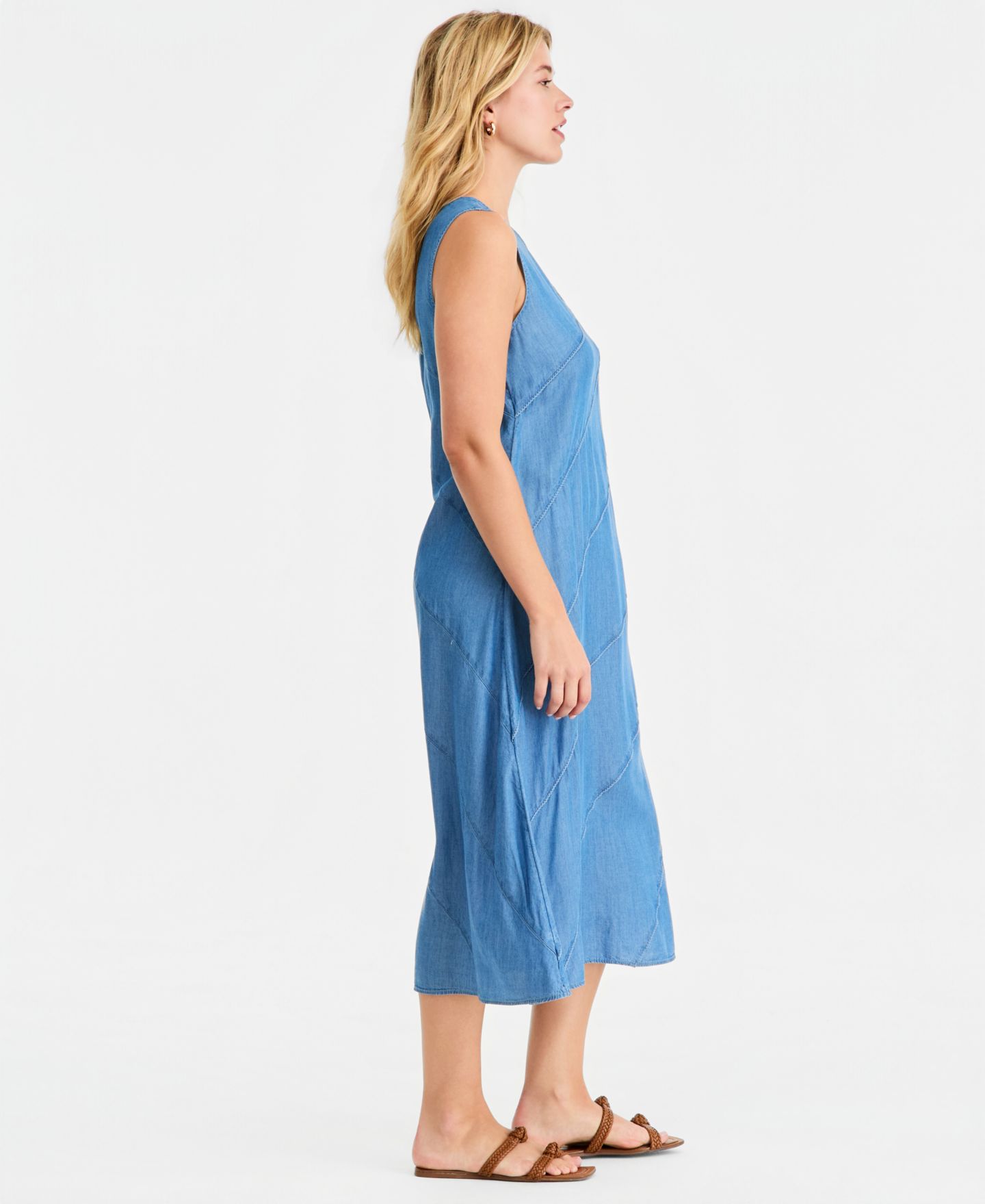 Женское платье On 34th Chambray Diagonal Seam Midi, цвет: Варёный — фото 3