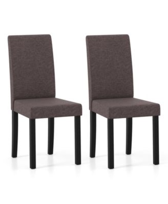 Mid-Century Modern Upholstered Parson Dining Chairs Set of 2