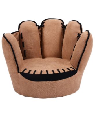 Baseball Glove Shaped Kids Upholstered Sofa Chair