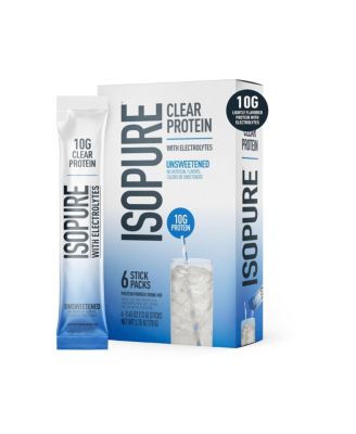 Clear Protein with Electrolytes, Unsweetened Stick Pack, 6 Count