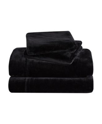 Ultra Soft Microplush Solid Fleece 4-Piece Sheet Set, Queen