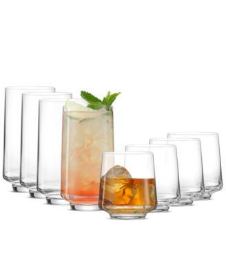 Sidney Highball and Double Old-Fashioned Glasses, Set of 8