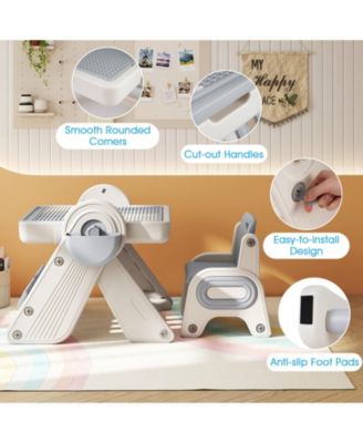 6-in-1 Multi-Activity Children Table and Chair Set with Folding Art