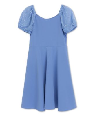 Speechless Girls' 7-16 Short-Sleeve Round Neck Dress - Soft Blue - Size 7