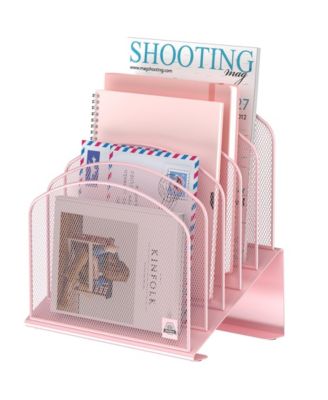 Inclined Desk File Organizer Metal Rack Sorter