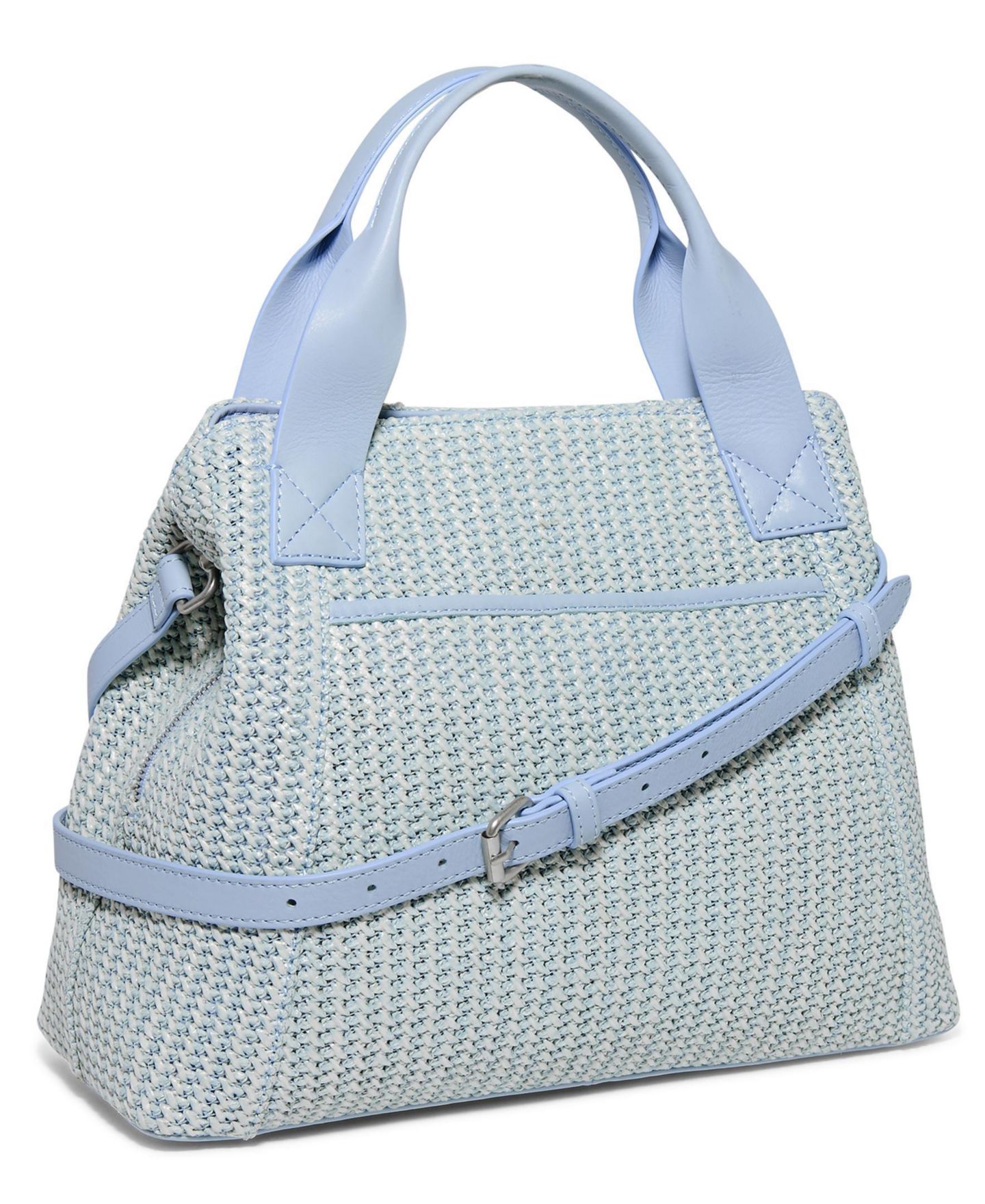 Женская сумка American Leather Co. Ada Triple Entry Satchel, цвет: Средний синий — фото 3