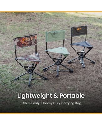 360degree(s) Degree Compact Swivel Hunting Stool Chair with No-Sink Feet - (2-Pack)