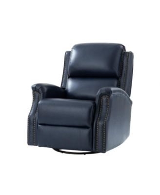 Felisa Traditional Swivel Rocker Manual Genuine Leather Recliner