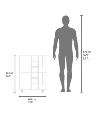 2 External Shelves, 6 Wine Racks and Locking Casters