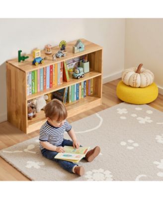 Montessori Bookshelf, 35.4 in Width Toy Storage Organizer, 2