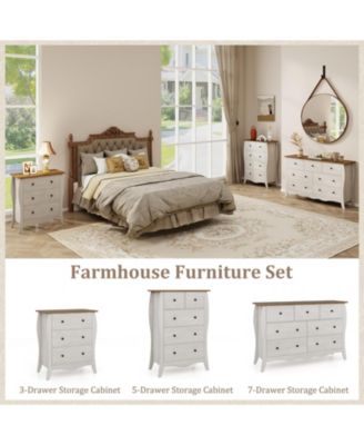 Closet Storage Organizer with 5 Folding Fabric Drawers and Anti-tipping Kit