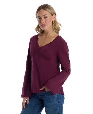 Women's V-Neck Long Sleeve Empire