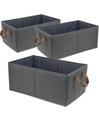 3 Piece Storage Bins Closet Organizer Foldable Boxes Gift Basket