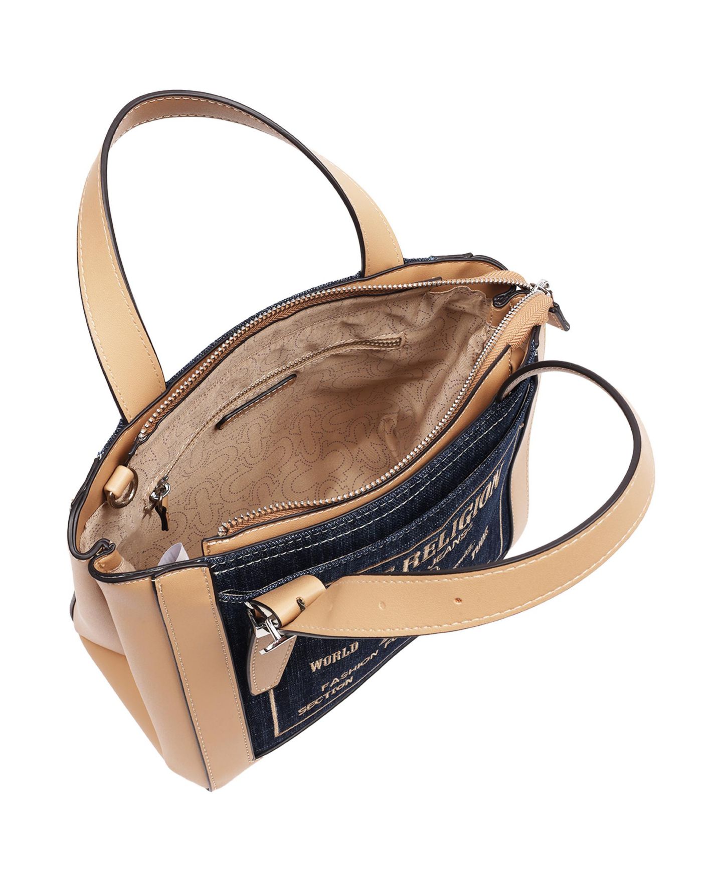 Женская сумка True Religion Arvin Buddha Motif Crossbody Tote, цвет: Тёмный джинсовый — фото 7