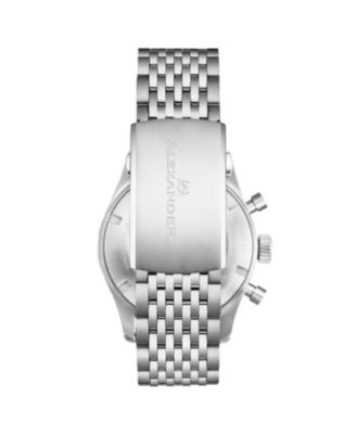 Megalos Men's Swiss Automatic Chronograph 43mm Silver Tone Stainless Steel Case Green Dial Sapphire Crystal 100M Water Resistant