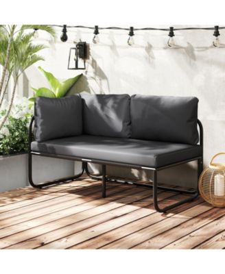 Patio Loveseat Sofa with Removable Pillows and Seat Cushion