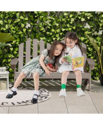 Two Person Fir Wood Adirondack Chair with High Backrest