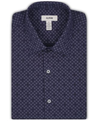 Men's Slim-Fit Geometric Print Dress Shirt