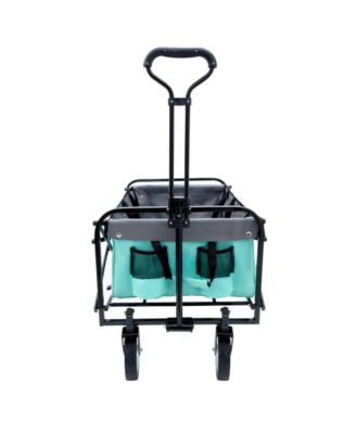 360lbs Collapsible Storage Wagon Utility Carts with Strapping System, 3-Piece Liner