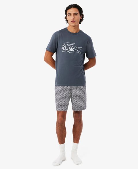 Пижамный комплект для мужчин, короткий рукав, 2 предмета — Lacoste, цвет: Белый