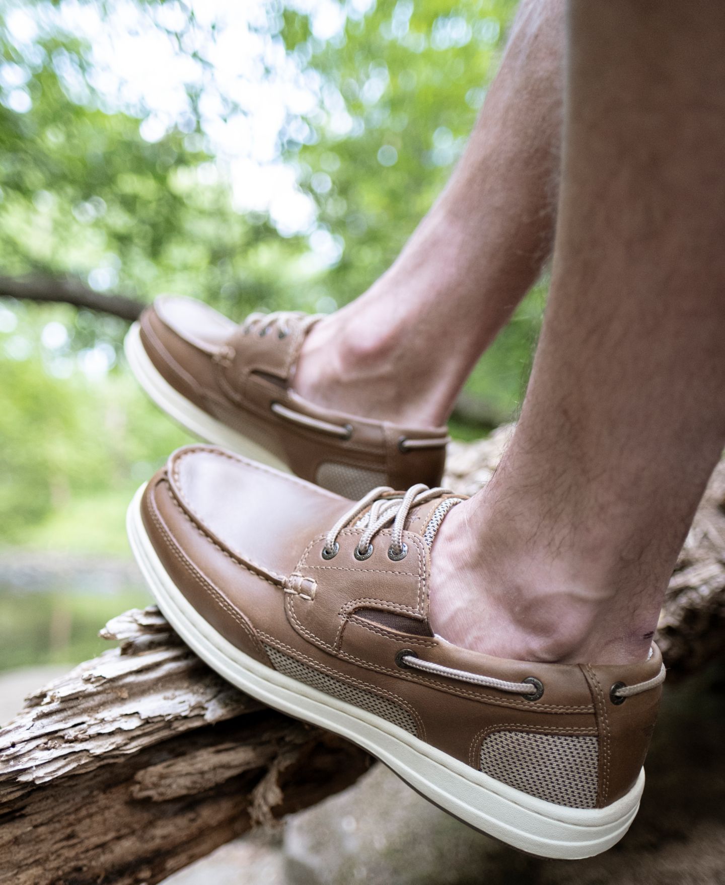 Мужские туфли Dockers Beacon Leather Casual Boat Shoe with NeverWet, цвет: Тёмный рыжевато-коричневый — фото 6