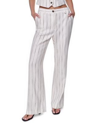 Women's Heavy Top Stitch Striped Pants