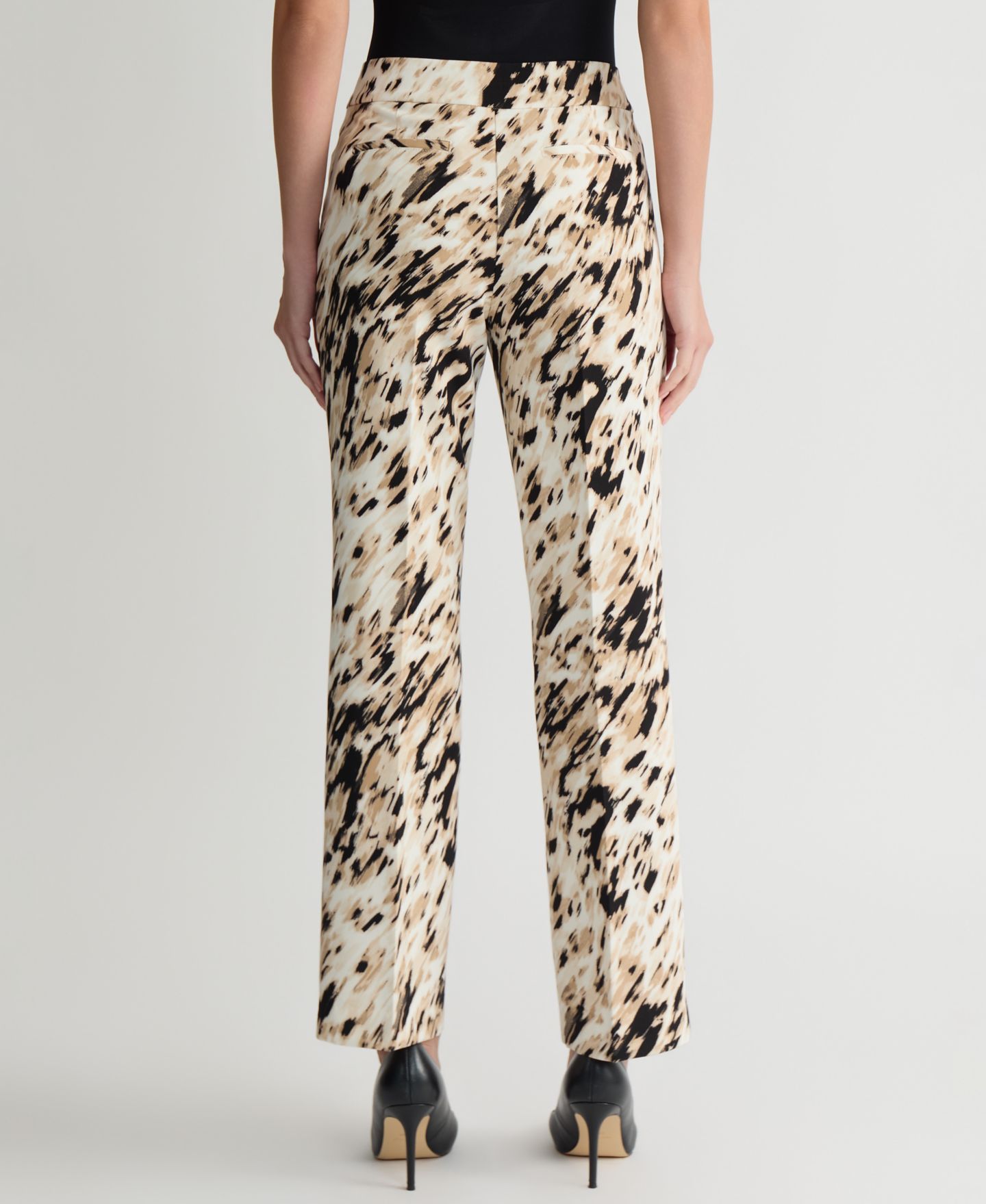 Женские брюки Kasper Animal-Print Straight-Leg, цвет: Разноцветный — фото 7