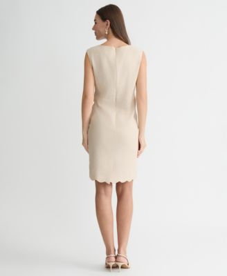Women's Scalloped-Hem Sheath Dress