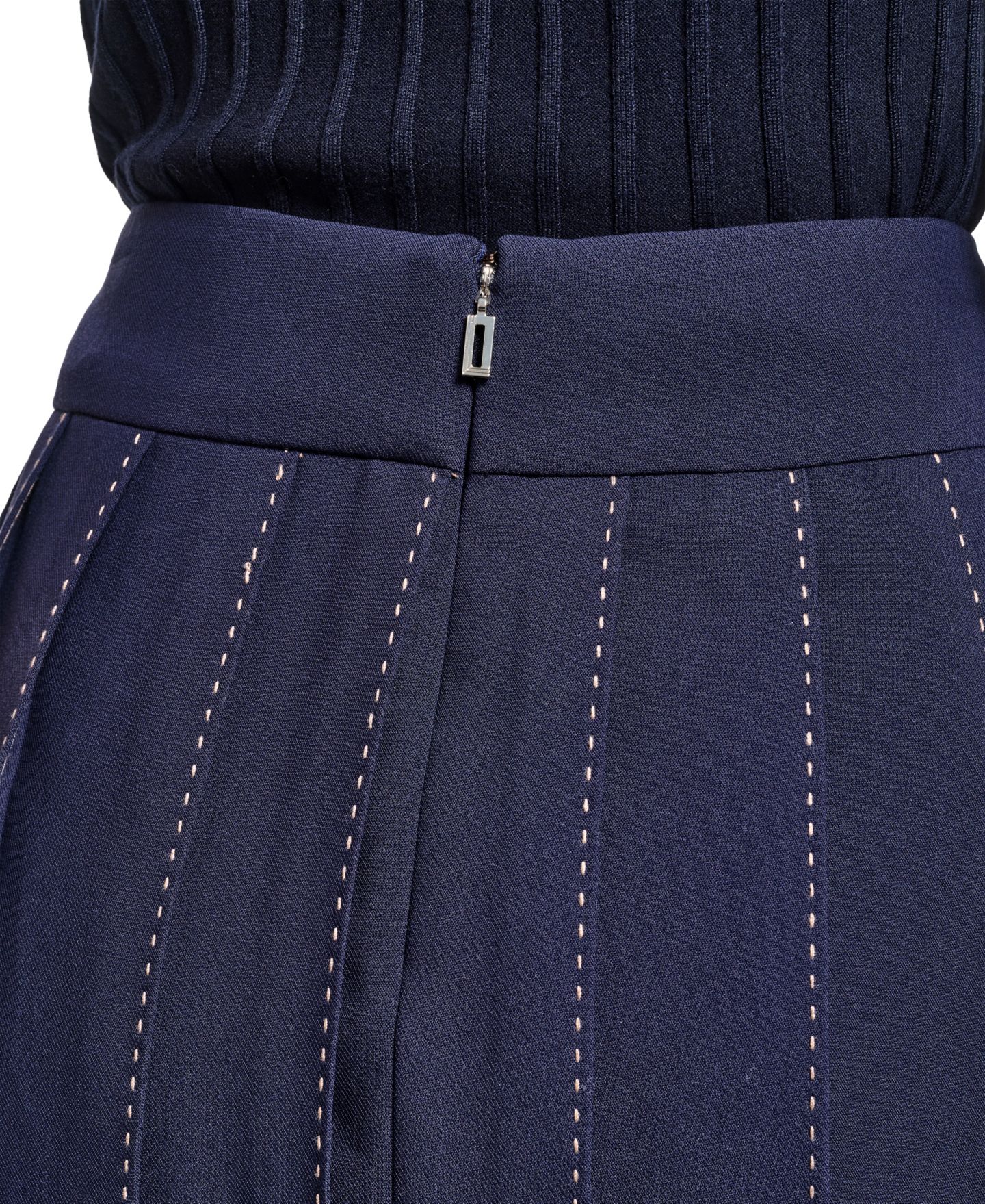 Женская юбка KARL LAGERFELD PARIS Pleated, цвет: Полуночный тёмно-синий — фото 7