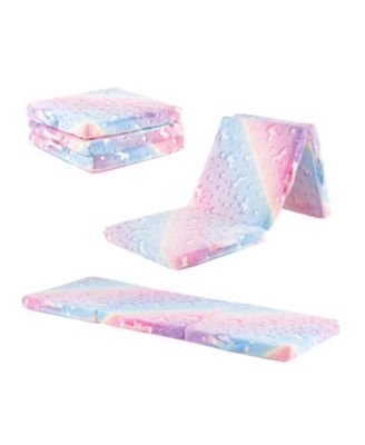 Tri-Fold Kids Sleeping Pad with Glow-in-the-Dark Cover