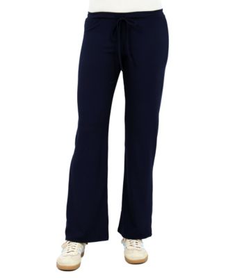 Women's Ribbed Knit Wide-Leg Lounge Pants