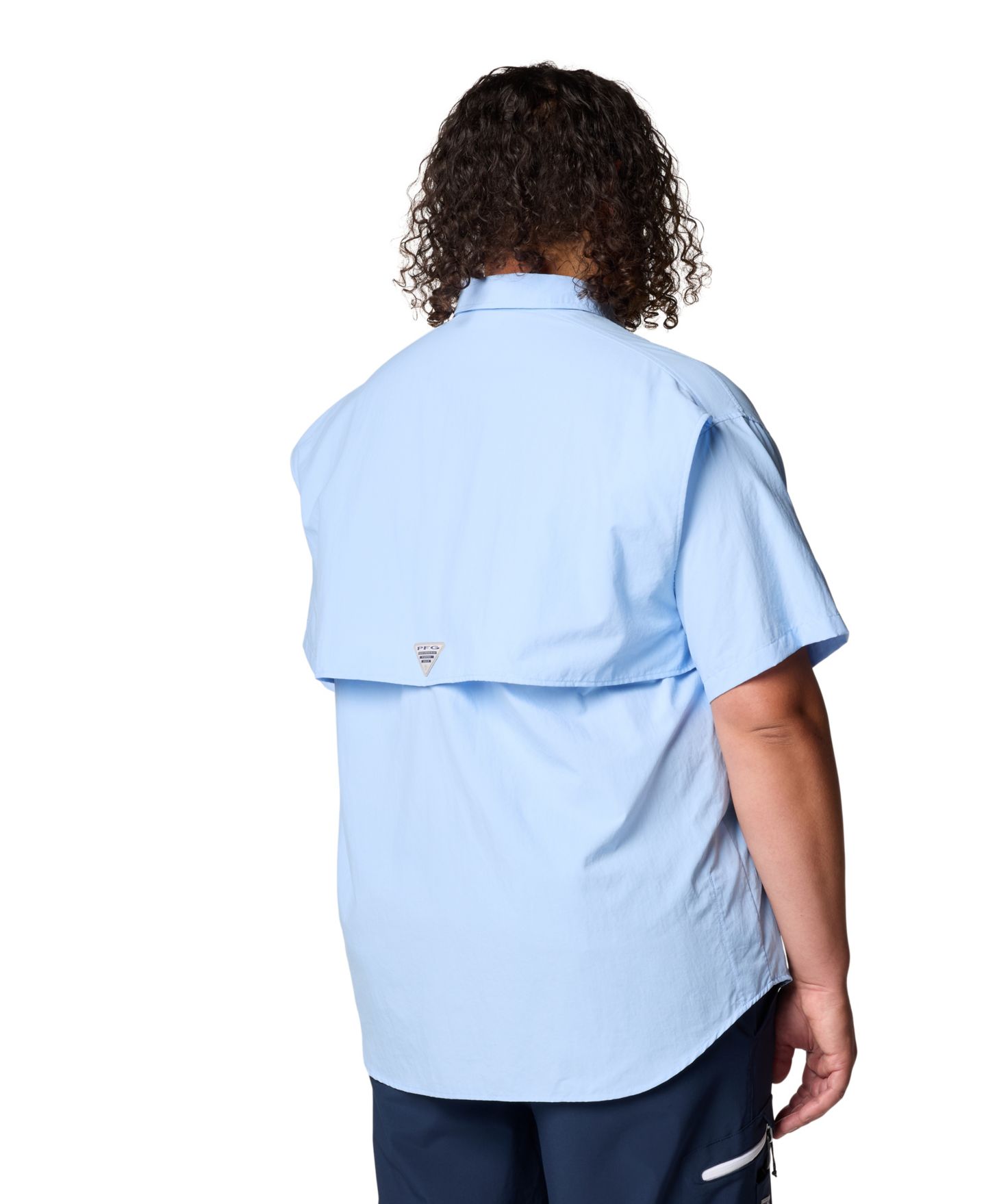 Мужская рубашка Columbia Big & Tall Bahama II Short Sleeve, цвет: Чёрный — фото 7