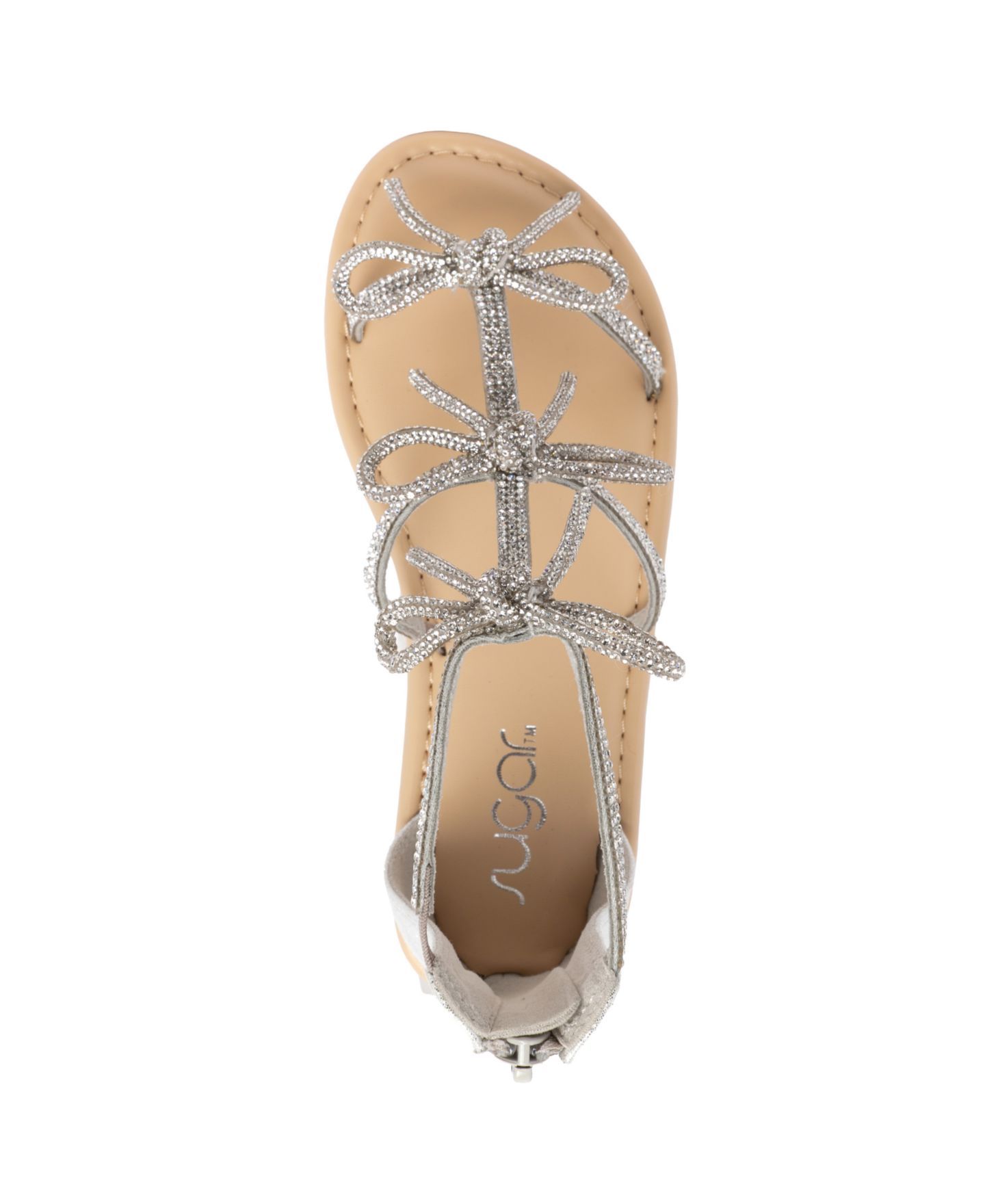 Сандалии Sugar Quay Strappy Flat Sandal для девочек, цвет: Серебряный — фото 4