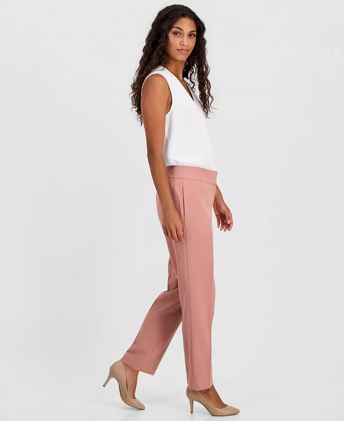 Petite Mid Rise Straight-Leg Pants - thumbnail 4