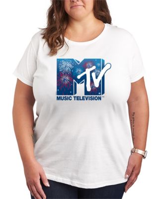 Plus Size MTV Fireworks Logo Short-Sleeve Graphic T-Shirt