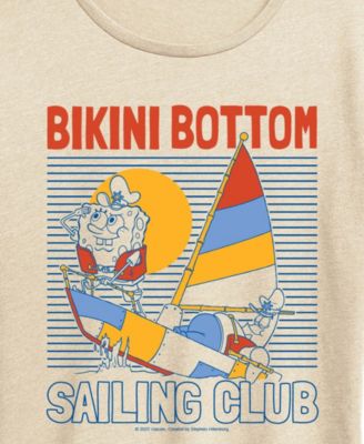 Plus Size SpongeBob Square Pants Bikini Bottom Sailing Club Short-Sleeve Graphic T-Shirt