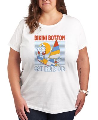 Plus Size SpongeBob Square Pants Bikini Bottom Sailing Club Short-Sleeve Graphic T-Shirt
